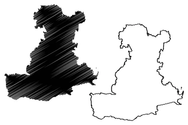 Província Pádua Itália República Italiana Vêneto Região Veneza Mapa Ilustração — Vetor de Stock