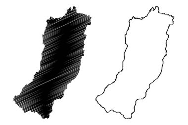 Reggio Emilia ili (İtalya, İtalya Cumhuriyeti, Emilia-Romagna bölgesi) harita vektör ilülasyonu, Reggio Emilia ilinin kroki çizimi