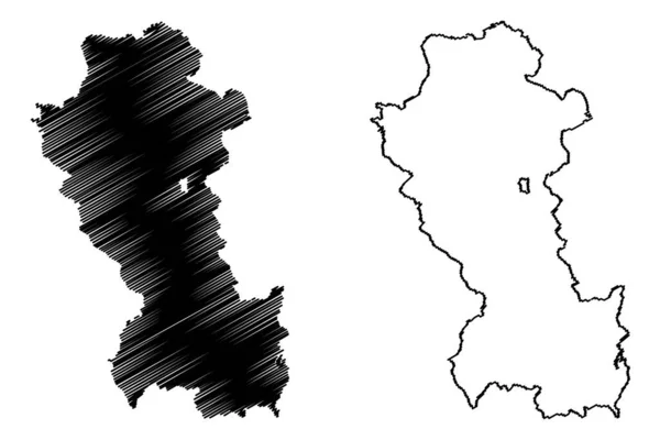 Provincia Potenza Italia República Italiana Basilicata Región Lucania Mapa Vector — Archivo Imágenes Vectoriales