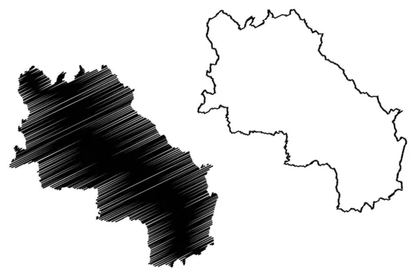 Siena Provincia Italia Repubblica Italiana Toscana Regione Toscana Mappa Vettoriale — Vettoriale Stock