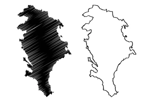 Consorcio Municipal Libre Siracusa Italia República Italiana Región Sicilia Mapa — Archivo Imágenes Vectoriales