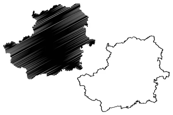 Cidade Metropolitana Turim Itália República Italiana Região Piemonte Mapa Ilustração — Vetor de Stock