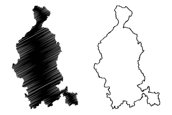 Província Varese Itália República Italiana Região Lombardia Mapa Ilustração Vetorial — Vetor de Stock