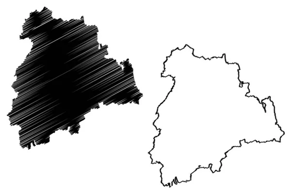 Altenburger Land District Republika Federalna Niemiec Powiat Wiejski Wolny Stan — Wektor stockowy