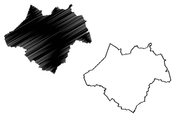 Ammerland District Förbundsrepubliken Tyskland Landsbygdsdistrikt Delstaten Niedersachsen Karta Vektor Illustration — Stock vektor