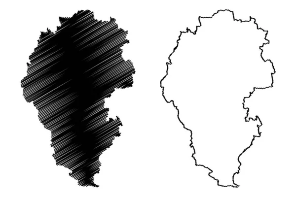 Província Vicenza Itália República Italiana Veneto Região Venetia Mapa Ilustração — Vetor de Stock