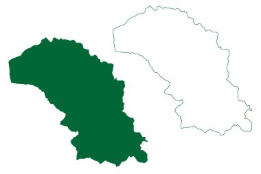 Faridkot ilçesi (Punjab State, Hindistan Cumhuriyeti) harita vektör çizimi, karalama çizimi Faridkot haritası