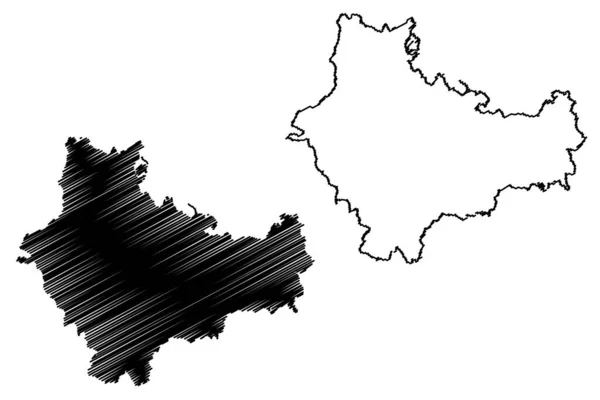 Bad Kissingen District Federal Republic Germany Rural District Lower Franconia — 图库矢量图片