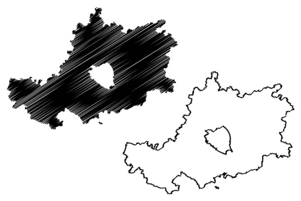 Bamberg District Bondsrepubliek Duitsland Landelijk Gewest Opper Franken Vrijstaat Beieren — Stockvector