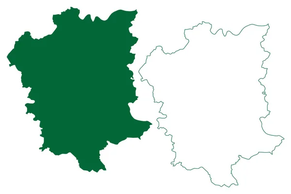 Barnala District Punjab State Republic India Mapa Vector Illustration Scribble — Vector de stock