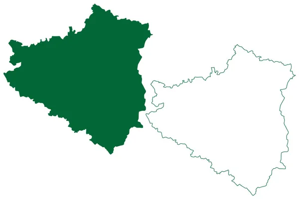 Gurdaspur District Punjab State Republic India Map Vector Illustrch Scribble — стоковий вектор