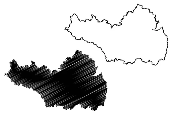 Distrito Biberach República Federal Alemanha Distrito Rural Baden Wurttemberg State —  Vetores de Stock