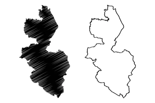 Kreis Berchtesgadener Land Bundesrepublik Deutschland Landkreis Oberbayern Freistaat Bayern Kartenvektordarstellung — Stockvektor