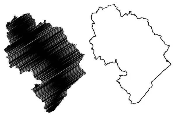 Bernkastel Wittlich República Federal Alemanha Estado Renânia Palatinado Mapa Ilustração — Vetor de Stock