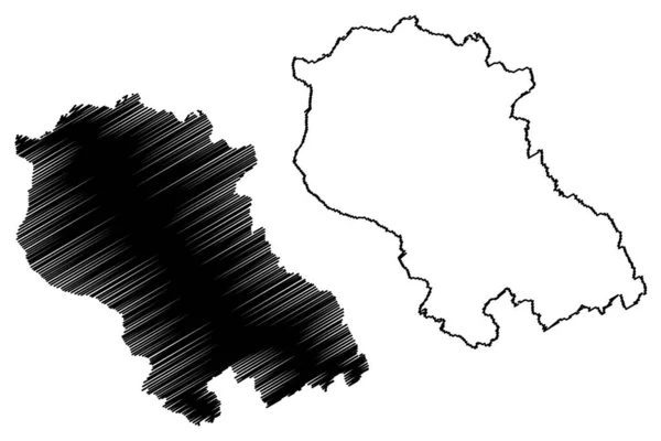 Kreis Coesfeld Bundesrepublik Deutschland Land Nordrhein Westfalen Nrw Region Münster — Stockvektor