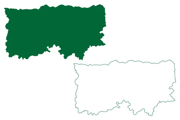 Ludhiana Distrikt Punjab Staten Republiken Indien Karta Vektor Illustration Klotskiss — Stock vektor