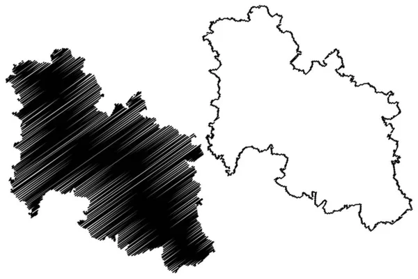 Donau Ries District Bondsrepubliek Duitsland Landelijk District Zwaben Vrijstaat Beieren — Stockvector