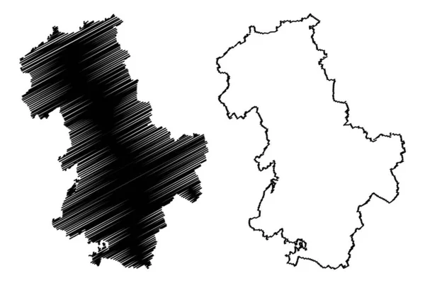 Kreis Düren Bundesrepublik Deutschland Land Nordrhein Westfalen Nrw Region Köln — Stockvektor