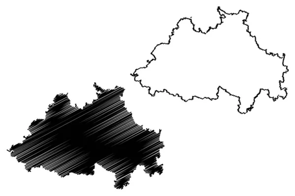 艾希斯达特区 德意志联邦共和国 上巴伐利亚农村区 巴伐利亚自由邦 — 图库矢量图片