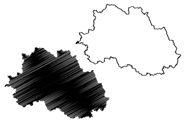 Freyung Grafenau District 공화국 Lower Bavaria Free State Bavaria Map — 스톡 벡터