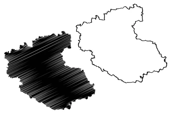 Furth District Ομοσπονδιακή Δημοκρατία Της Γερμανίας Αγροτική Περιοχή Middle Franconia — Διανυσματικό Αρχείο