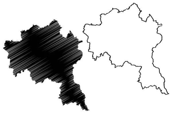 Goslar District Bondsrepubliek Duitsland Landelijk Gewest Deelstaat Nedersaksen Kaart Vector — Stockvector