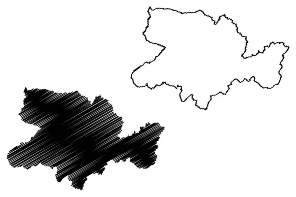 Kreis Herford Bundesrepublik Deutschland Land Nordrhein Westfalen Nrw Region Detmold — Stockvektor
