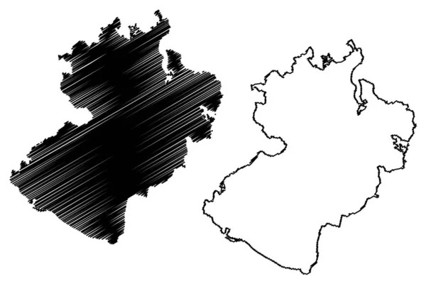 Landkreis Herzogtum Lauenburg Bondsrepubliek Duitsland Landkreis Vrijstaat Sleeswijk Holstein Slesvig — Stockvector