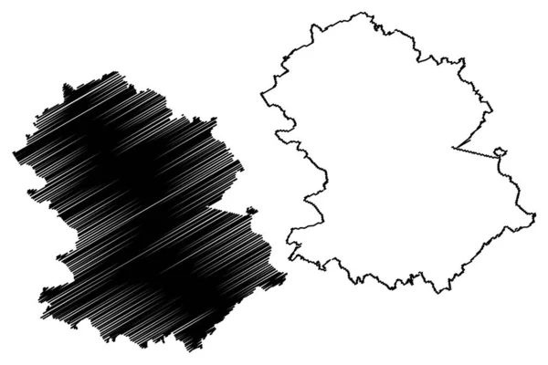 Hochtaunuskreis District Federal Republic Germany Rural District Darmstadt Region State — Vector de stock