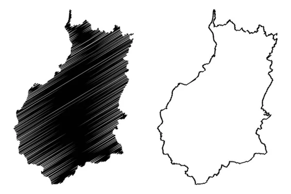 Иерихоуэрский Земельный Округ Федеративная Республика Германия Сельский Округ Свободное Государство — стоковый вектор