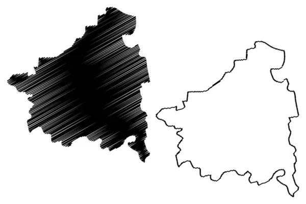Векторная Иллюстрация Города Кауфбойрен Федеративная Республика Германия Городской Округ Швабия — стоковый вектор