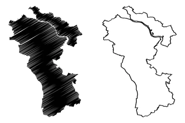 Клеве Федеративная Республика Германия Земля Северный Рейн Вестфалия Область Дюссельдорф — стоковый вектор