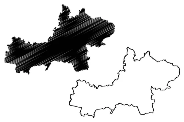 Main Kinzig Kreis Bundesrepublik Deutschland Landkreis Darmstadt Land Hessen Hessen — Stockvektor