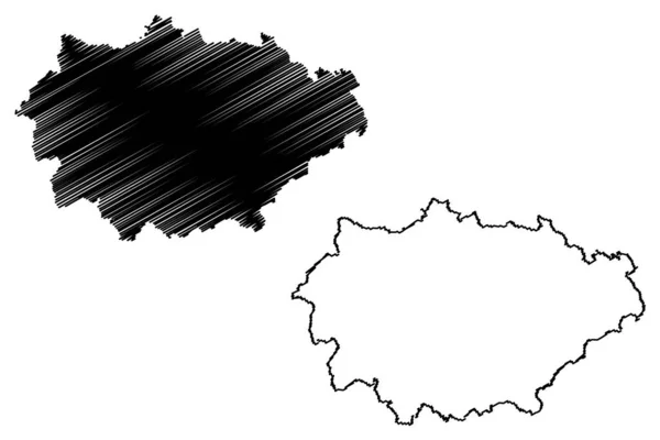 Marburg Biedenkopf District Republika Federalna Niemiec Powiat Wiejski Obwód Giessen — Wektor stockowy