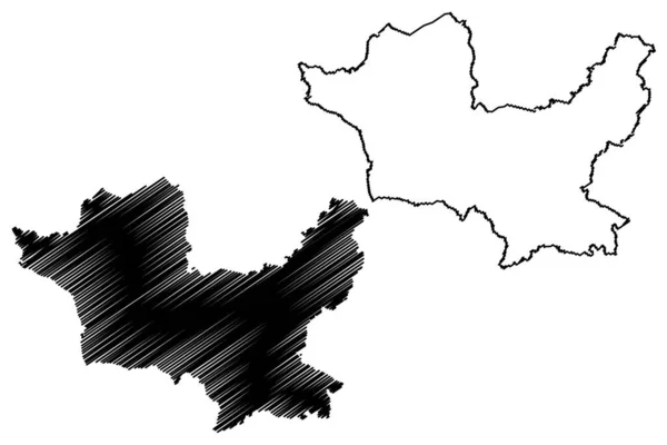 Kreis Minden Lübbecke Bundesrepublik Deutschland Land Nordrhein Westfalen Nrw Region — Stockvektor