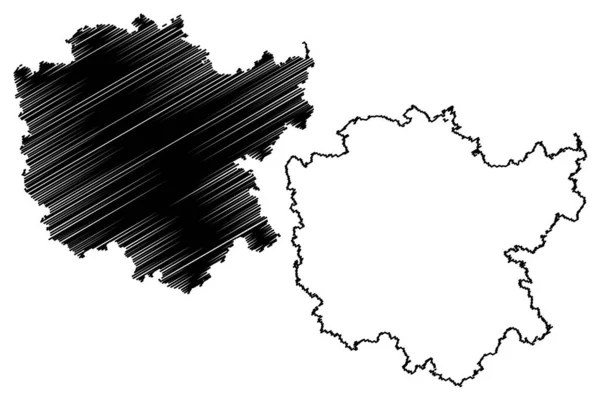 Medio Franconia Repubblica Federale Germania Divisione Amministrativa Regione Libero Stato — Vettoriale Stock