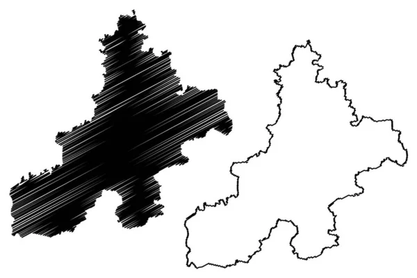 Distretto Nienburg Repubblica Federale Germania Distretto Rurale Stato Della Bassa — Vettoriale Stock