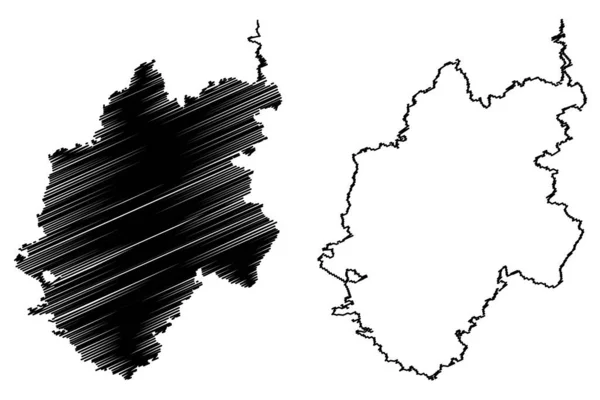 Nurnberger Land District Federal Republic Germany Rural District Middle Franconia — Archivo Imágenes Vectoriales