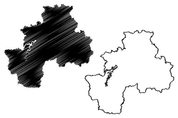 Kreis Olpe Bundesrepublik Deutschland Land Nordrhein Westfalen Nrw Region Arnsberg — Stockvektor