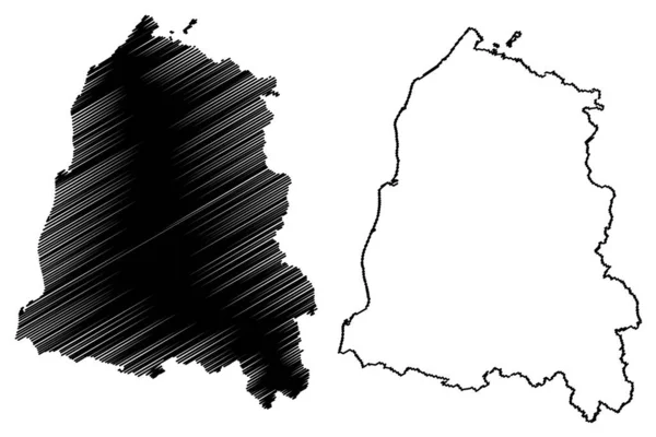 Ortenaukreis District Förbundsrepubliken Tyskland Landsbygdsdistrikt Baden Wurttemberg Staten Karta Vektor — Stock vektor