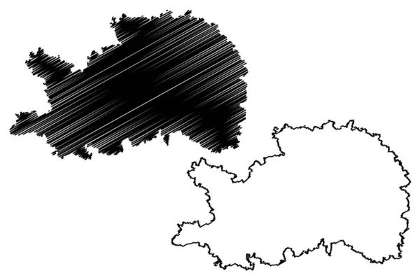 Ostalbkreis District Federal Republic Germany Rural District Baden Wurttemberg State — Vector de stock