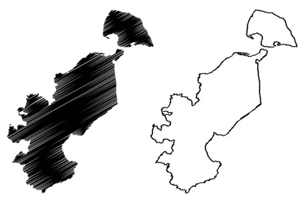 Ostholstein District Federal Republic Germany Rural District Free State Schleswig — Archivo Imágenes Vectoriales