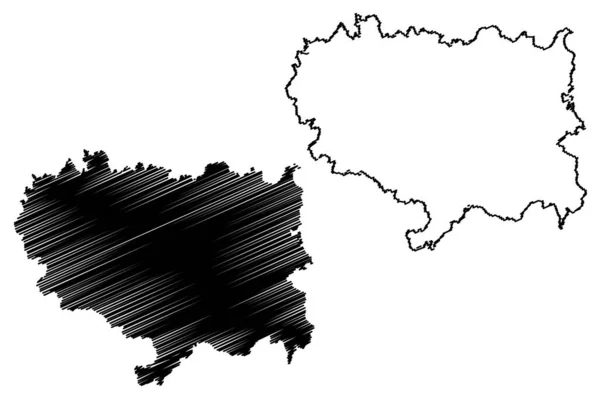 District Ravensburg République Fédérale Allemagne District Rural Etat Baden Wurttemberg — Image vectorielle