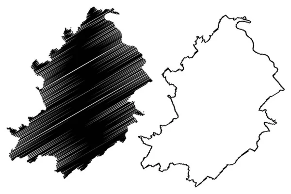 Rhein Hunsruck Kreis District Federal Republic Germany State Rhineland Palatinate — Vetor de Stock