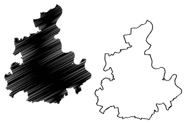 Distretto Rhein Kreis Neuss Repubblica Federale Tedesca Stato Della Renania — Vettoriale Stock