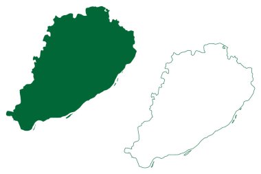 Ariyalur ilçesi (Tamil Nadu Eyaleti, Hindistan Cumhuriyeti) harita vektör illüstrasyonu, çizim Ariyalur haritası