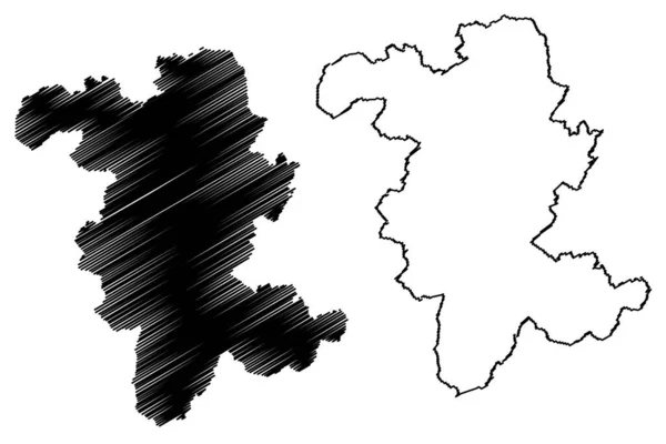 District Rheinisch Bergischer République Fédérale Allemagne État Rhénanie Nord Westphalie — Image vectorielle