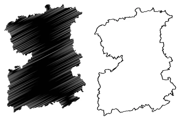 District Saale Orla République Fédérale Allemagne District Rural État Libre — Image vectorielle