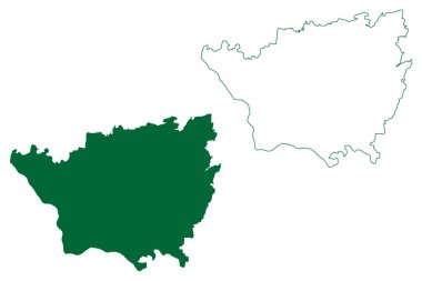 Namakkal ilçesi (Tamil Nadu Eyaleti, Hindistan Cumhuriyeti) harita vektör çizimi, çizim çizimi Namakkal haritası