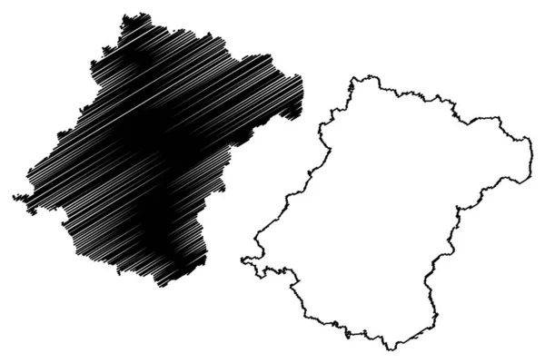 Schwalm Eder District Federal Republic Germany Rural District Kassel Region — Vector de stock